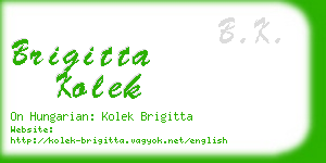 brigitta kolek business card